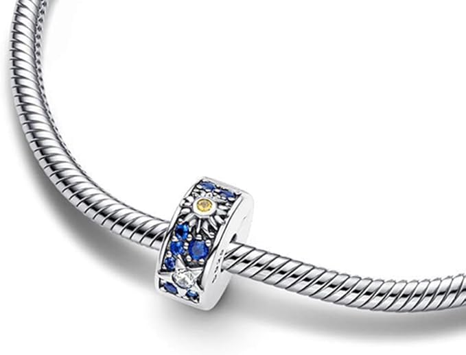 Celestial Sun, Star & Moon Clip Charm Hallmarked S925 Sterling Silver - Image 3