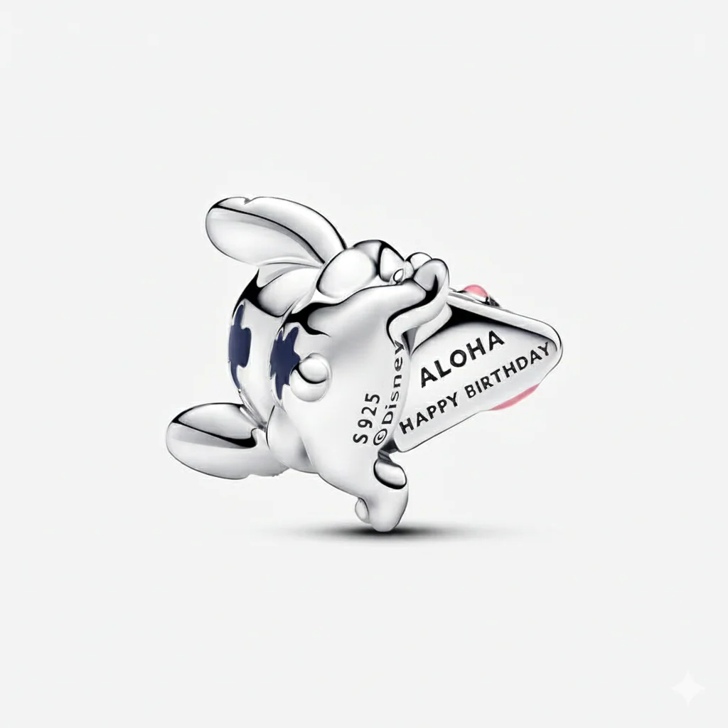 Disney Stitch Birthday Cake Charm Hallmarked S925 Sterling Silver - Image 3