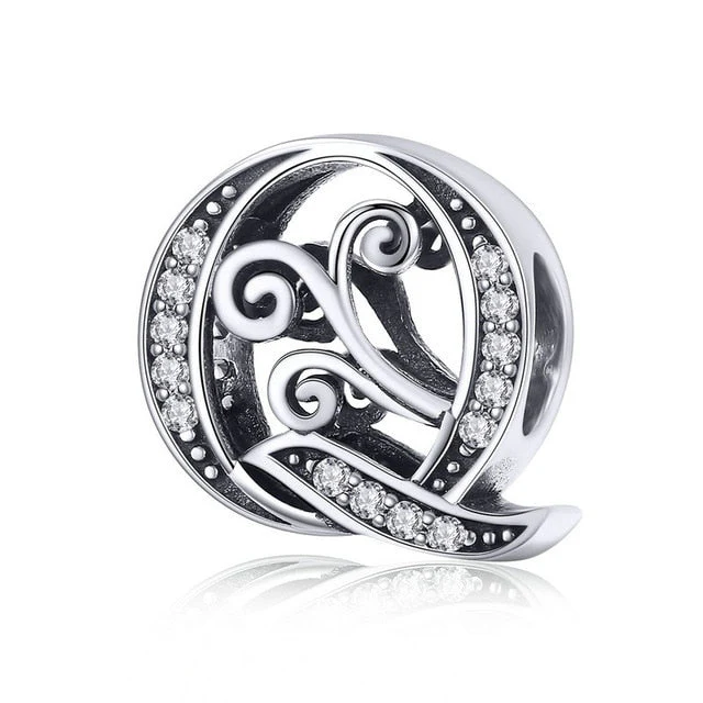 S925 Classic Alphabets A to Z Sterling Silver Charms Collection - Image 18