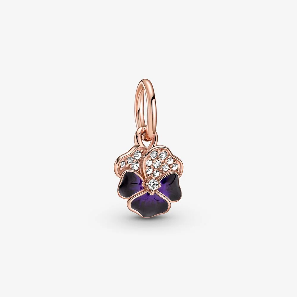 S925 Pansy Flowers Cute Caterpillar Cute Chick Butterfly Regal Crown Sterling Silver Charms Collection - Image 15