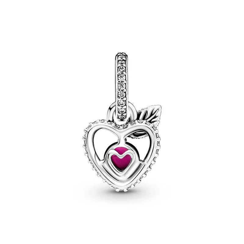 Snow White Apple Dangle Charm Hallmarked S925 Sterling Silver - Image 3